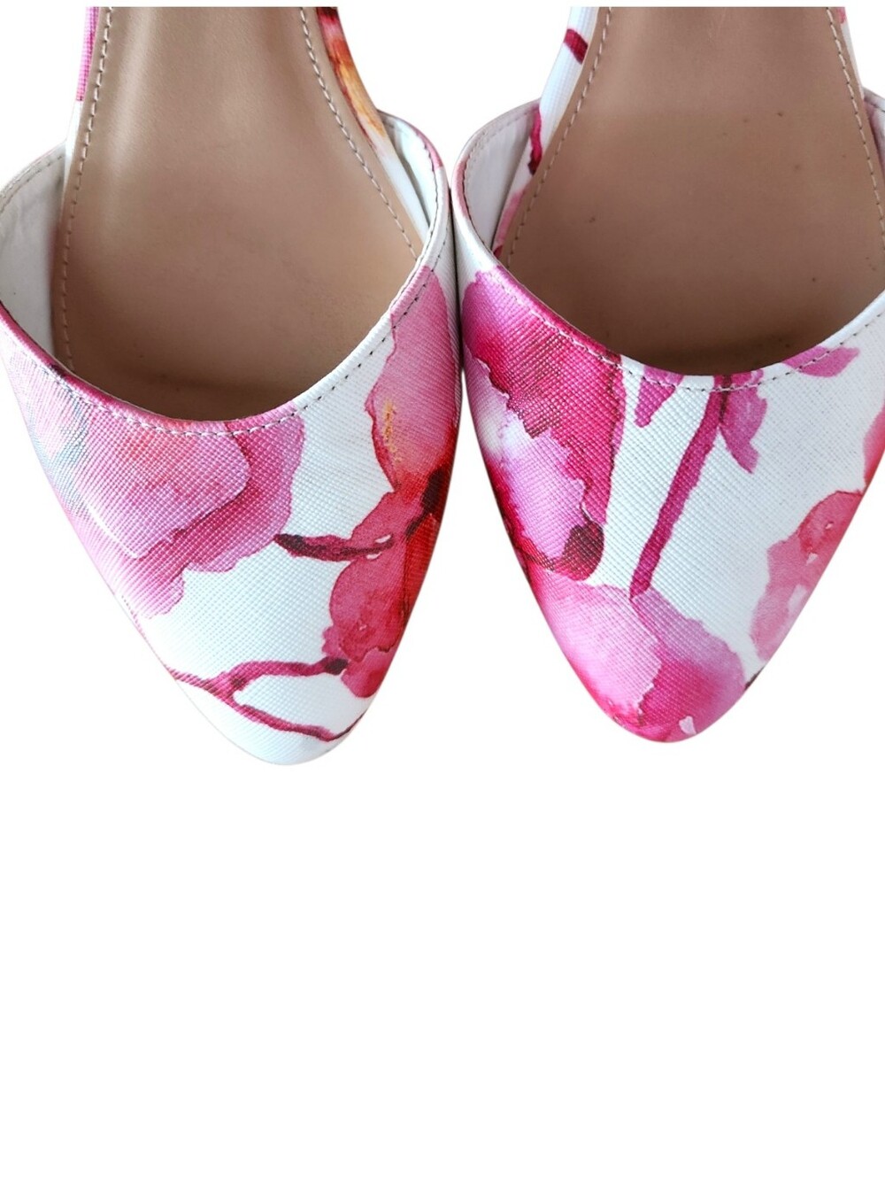 JustFab Steal The Show Pink Floral D'Orsay Flats Slip-Ons w/Box Women's Size 8.5 - Picture 5 of 15